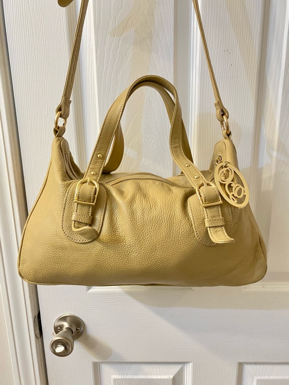 Onna Ehrlich pebbles leather satchel bag, great condition clean interior